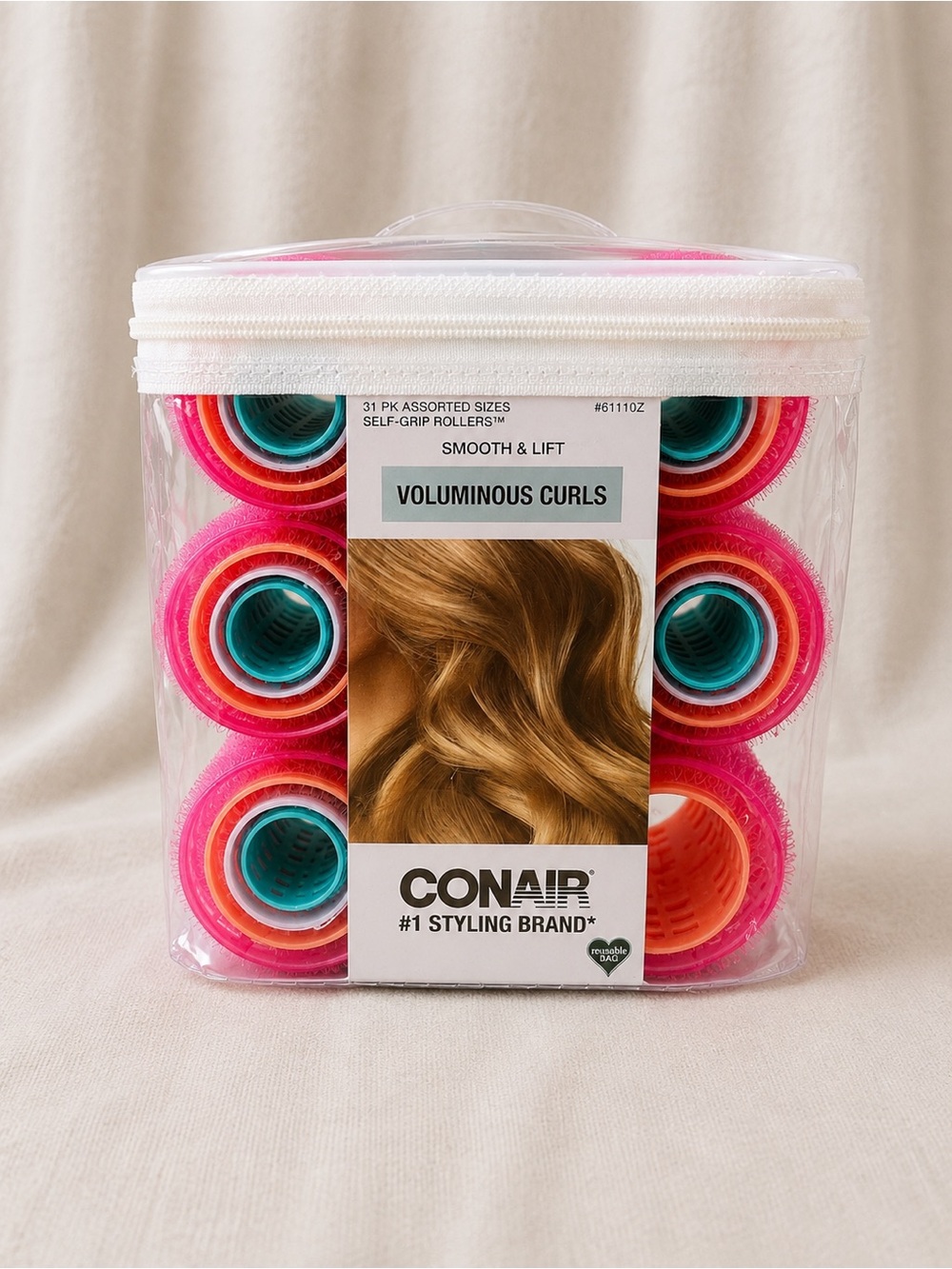conair voluminous curls self-grip rollers